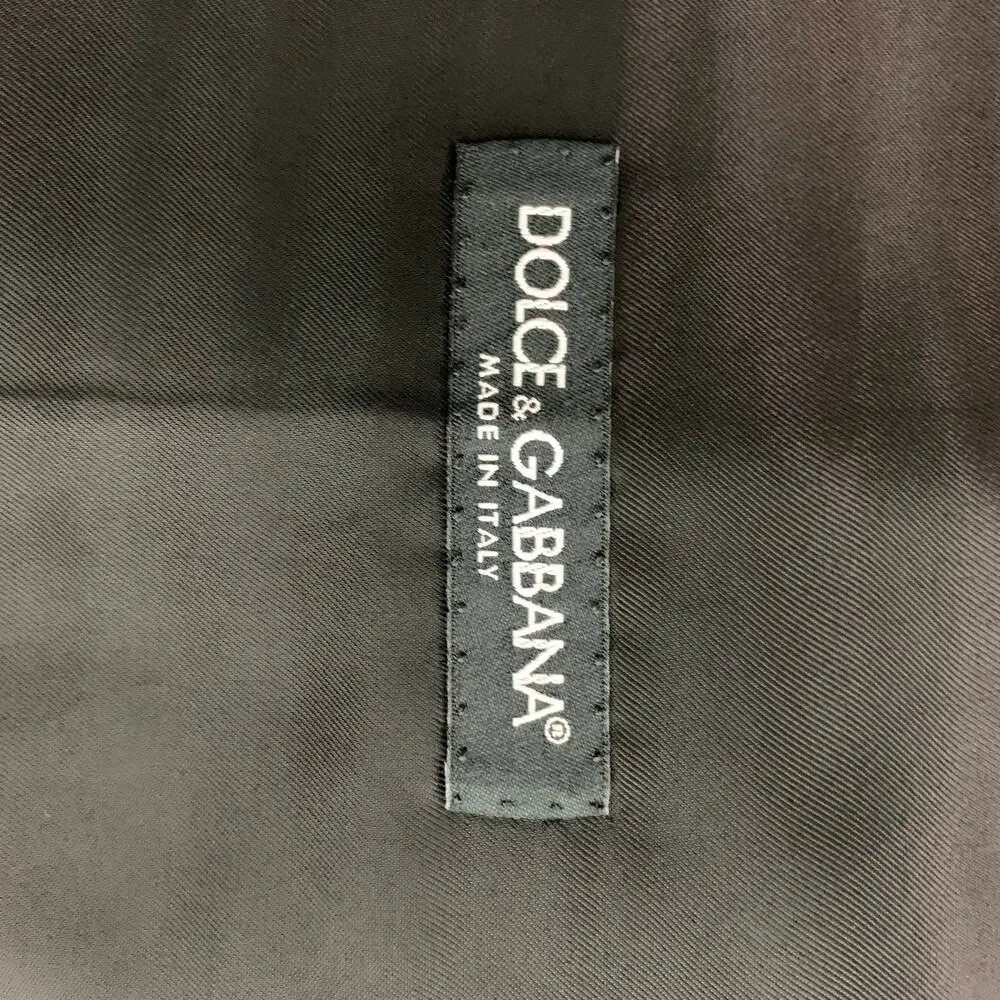 DOLCE & GABBANA Size 46 Solid Wool Buttoned Black Vest